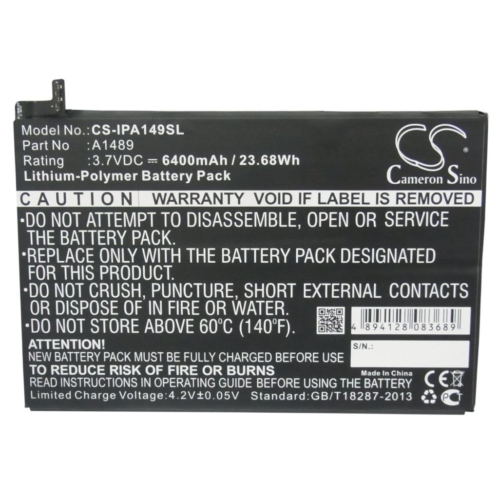 Compatible battery replacement for Apple  A1512, A1489