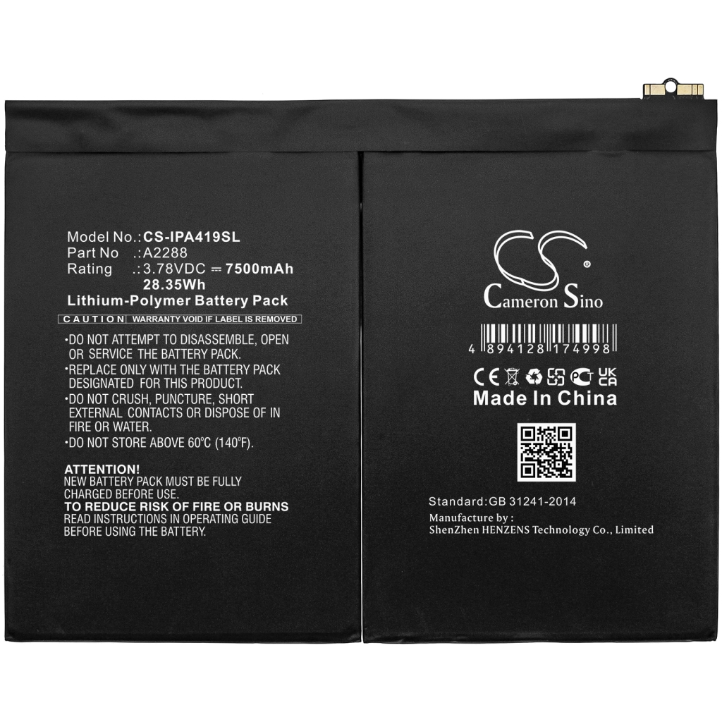 Tablet Battery Apple CS-IPA419SL