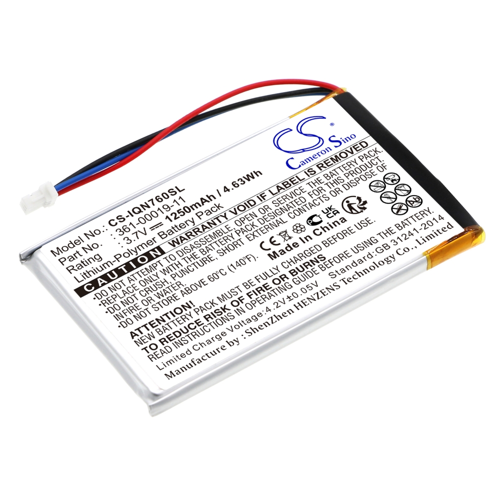 Compatible battery replacement for Garmin  361-00019-40, 361-00019-11