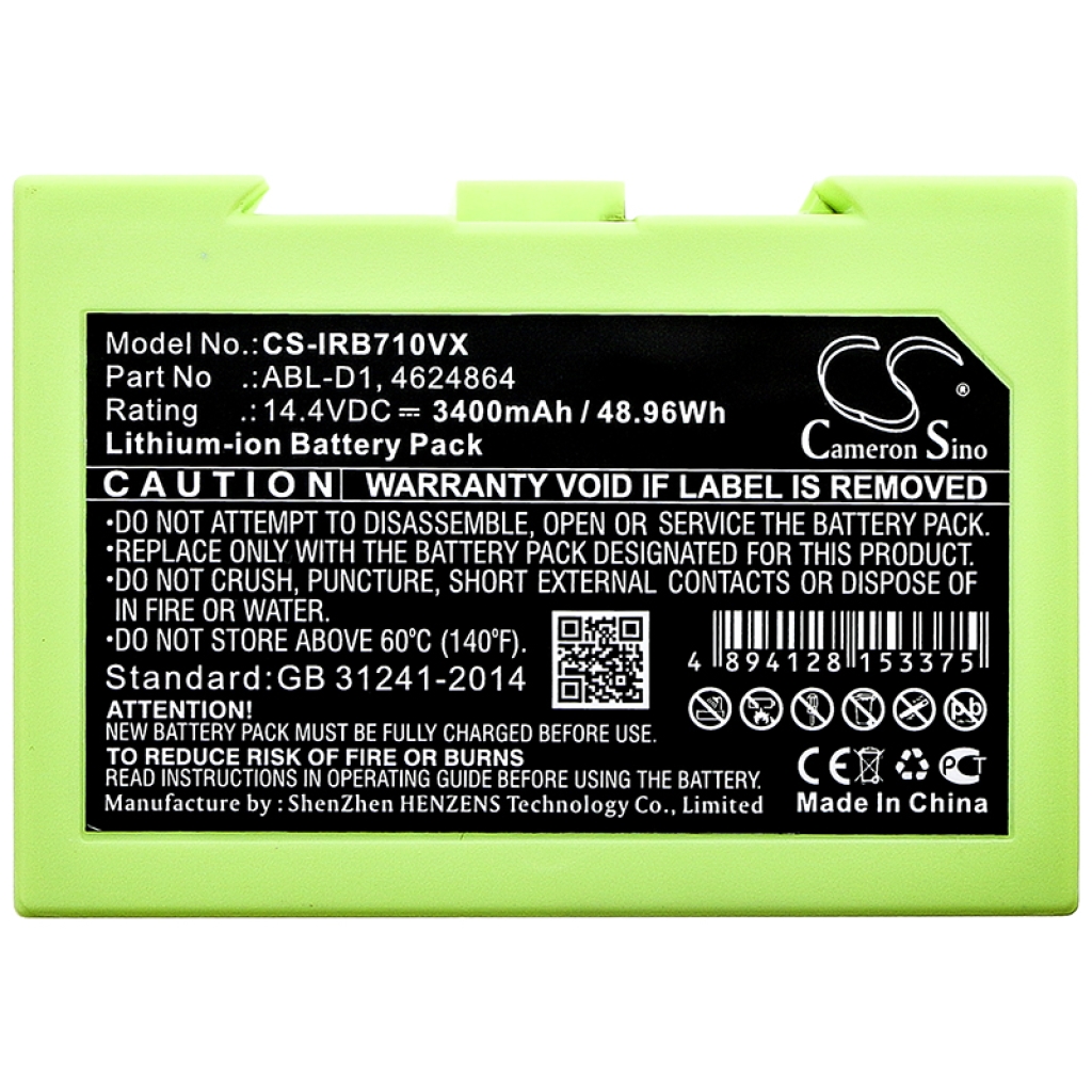 Compatible battery replacement for Irobot  ABL-F, ABL-D2, ABL-D1, 4624864