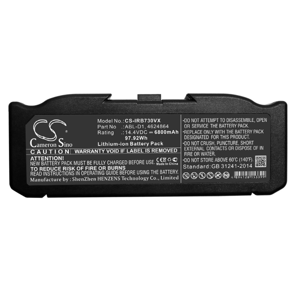 Compatible battery replacement for Irobot  ABL-D2, ABL-D1, 4624864, ABL-F