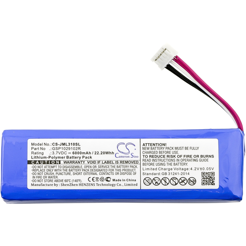 Compatible battery replacement for Jbl  P763098, GSP1029102R