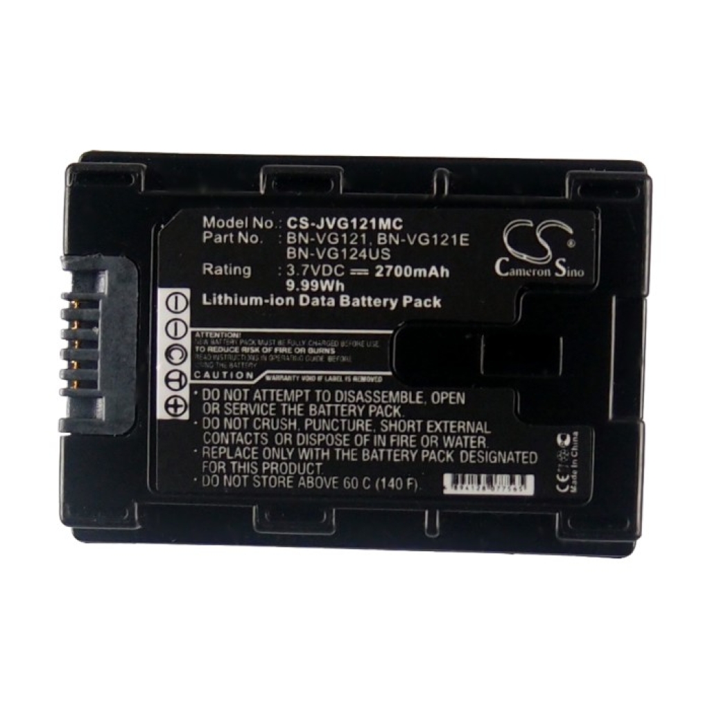 Compatible battery replacement for JVC  BN-VG121US, BN-VG121SU, BN-VG121