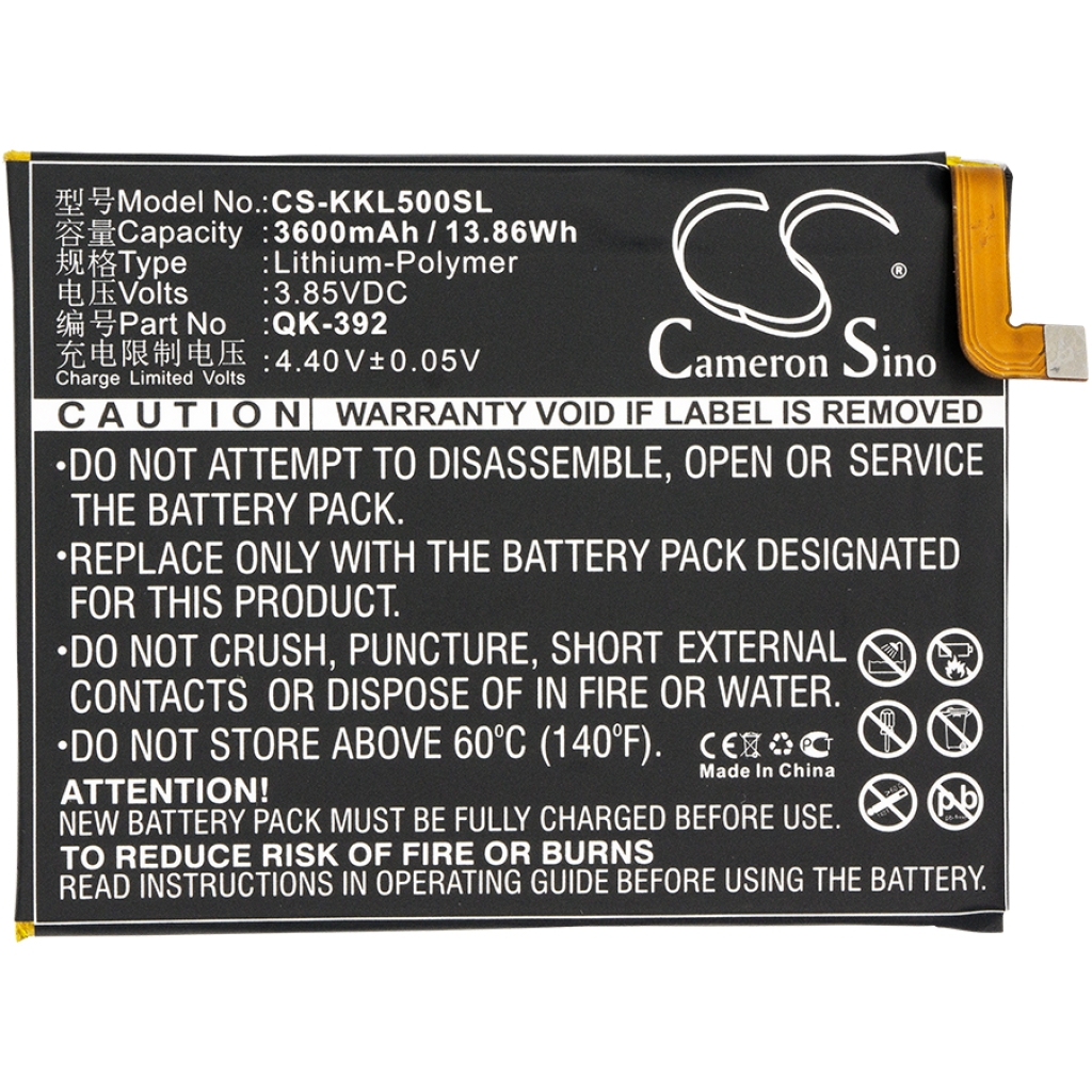 Compatible battery replacement for Qihoo  QK-392