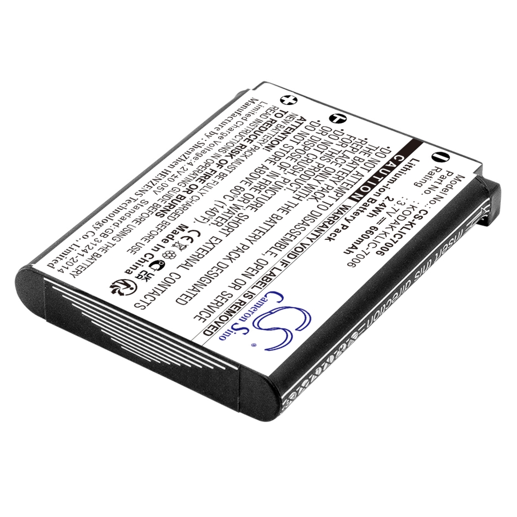 Compatible battery replacement for KODAK  KLIC-7006, DS-6365, LB-012