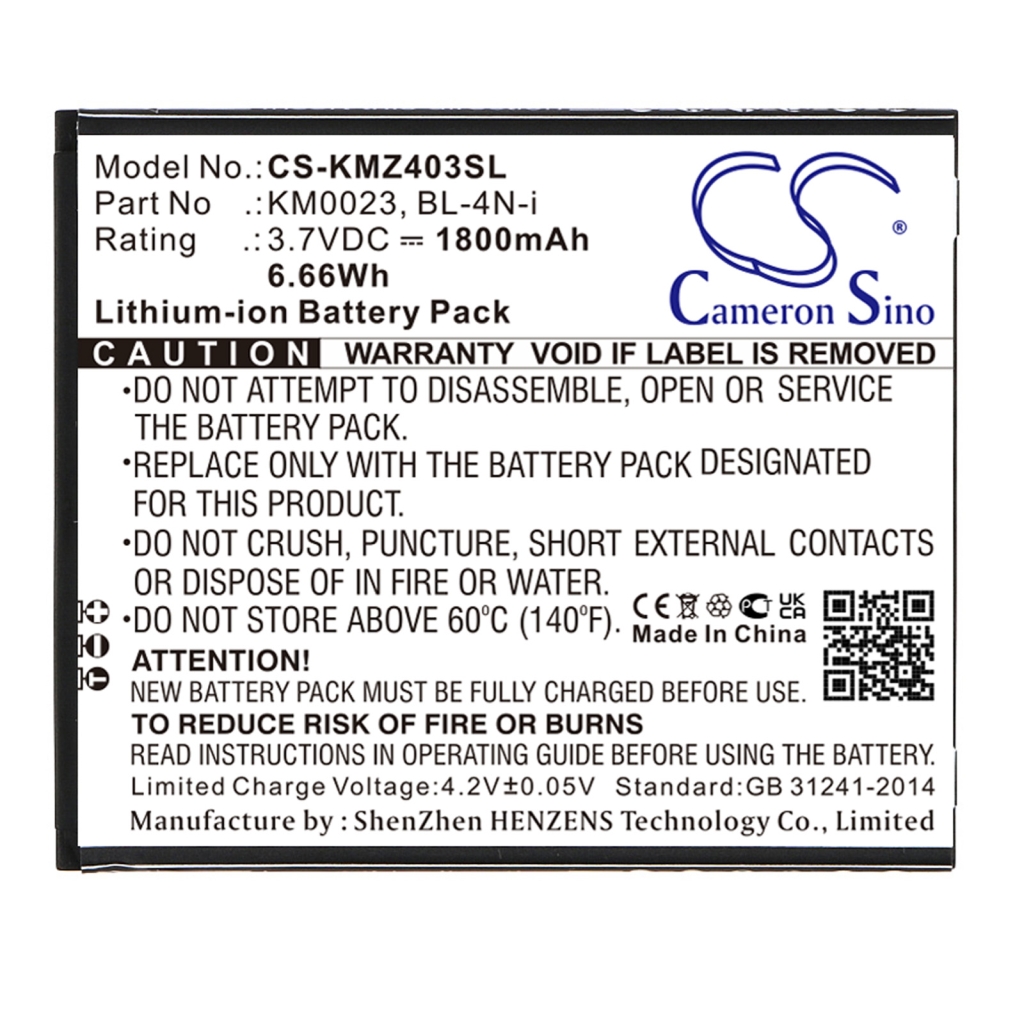 Compatible battery replacement for Kruger