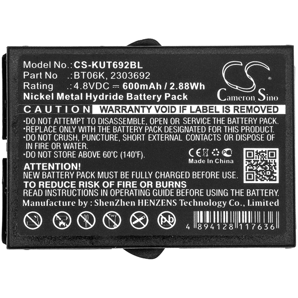 Compatible battery replacement for Ikusi  BT06K, 2303692