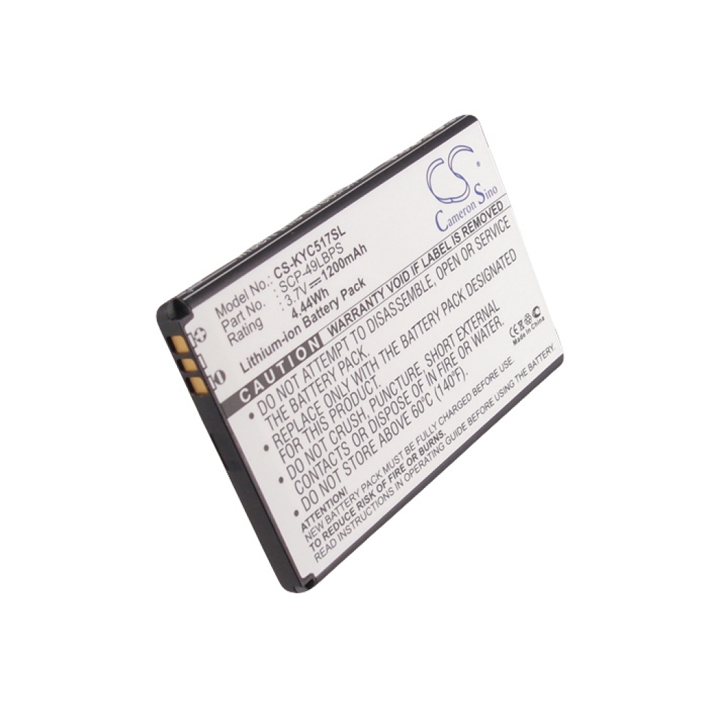 Compatible battery replacement for Kyocera  SCP-46LBPS, 5AATXBT052GEA, SSCP-46LBPS, SCP-49LBPS, SCP-49LBP