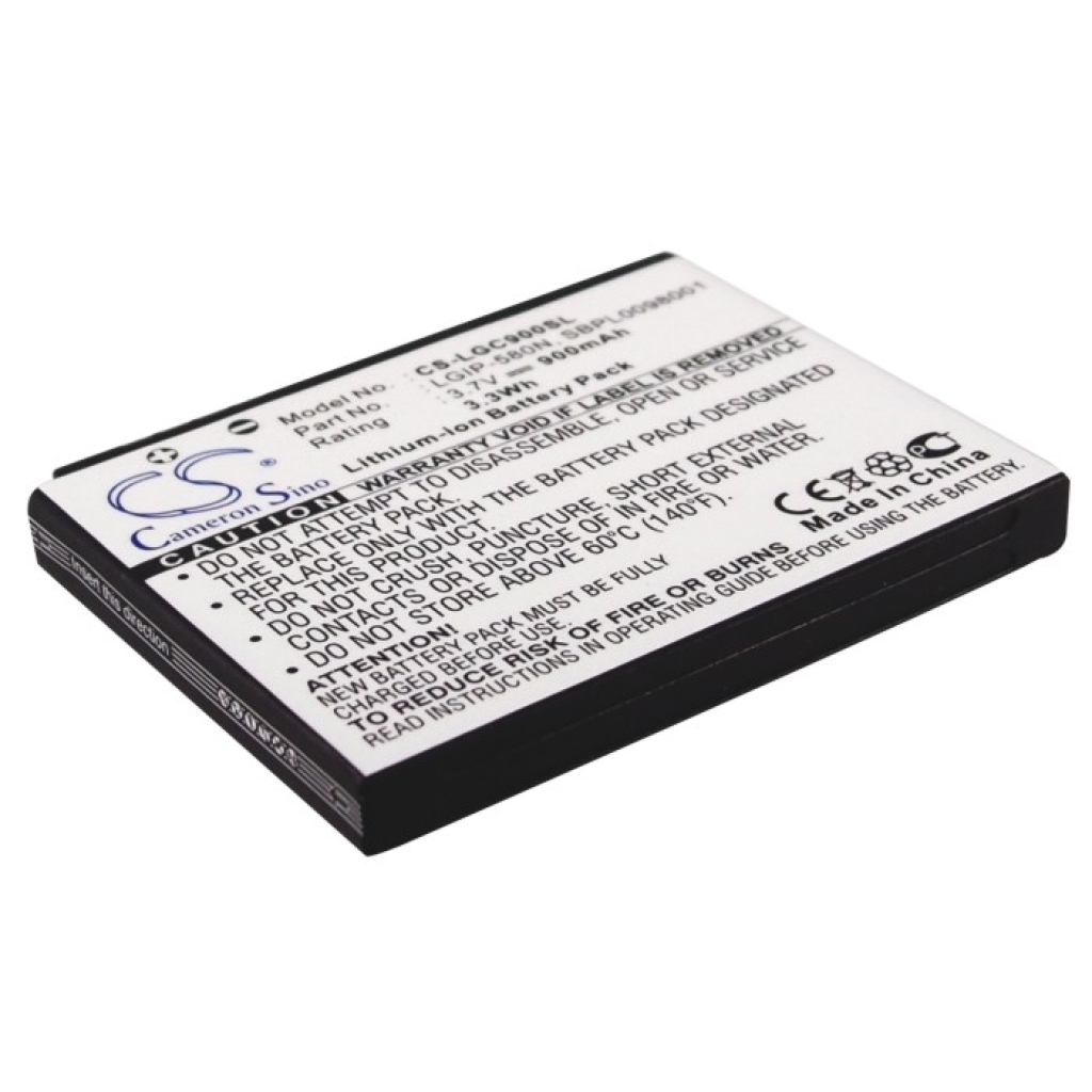 Compatible battery replacement for LG  SBPL0098701, SBPL0098001, LGIP-580N