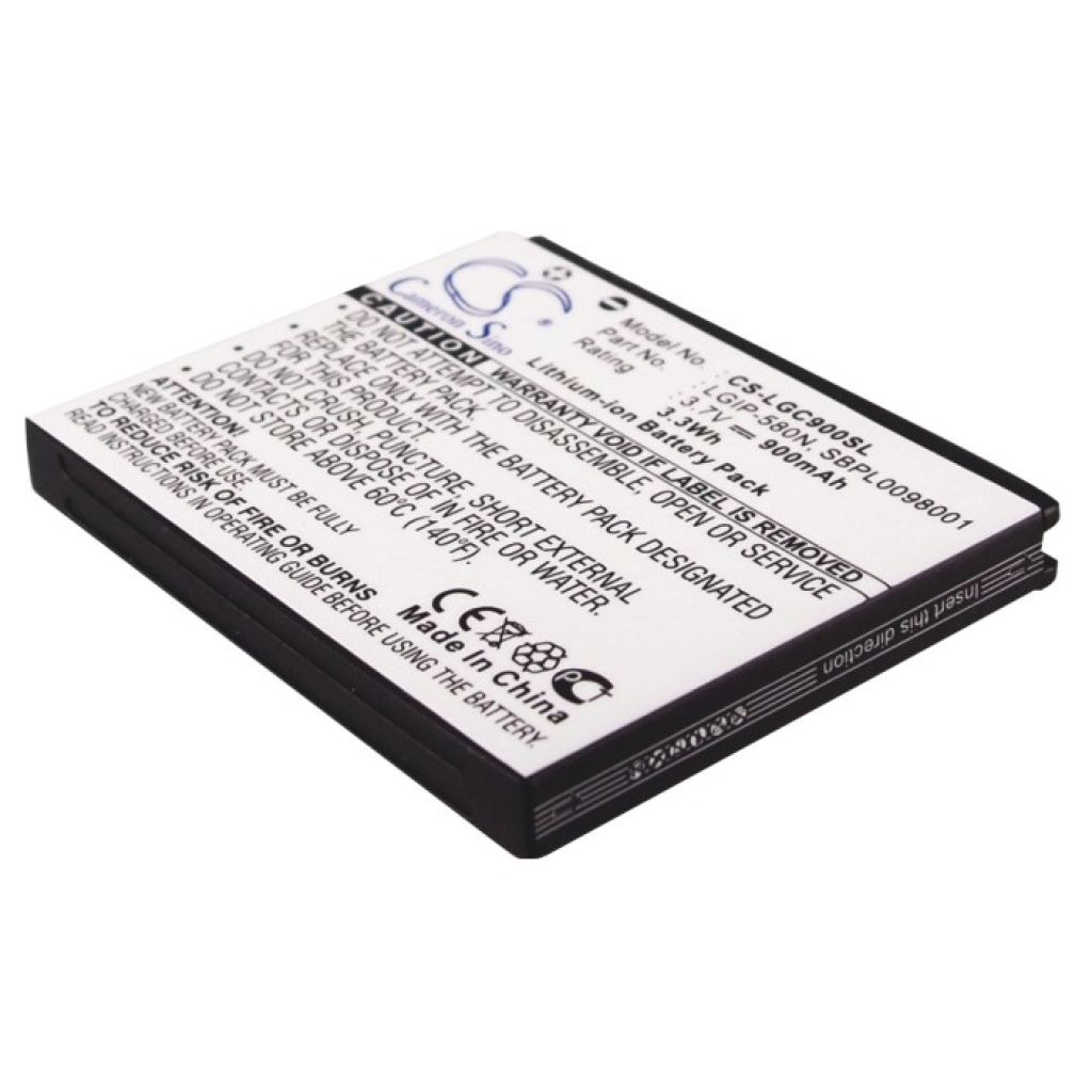 Compatible battery replacement for LG  SBPL0098701, SBPL0098001, LGIP-580N