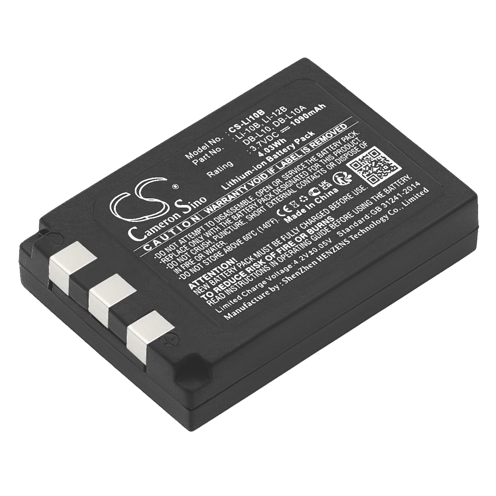 Compatible battery replacement for Olympus  DB-L10, LI-12B, Li-10B, DB-L10A