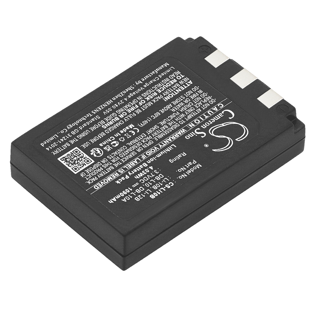 Compatible battery replacement for Sanyo  DB-L10A, DB-L10, LI-12B, Li-10B