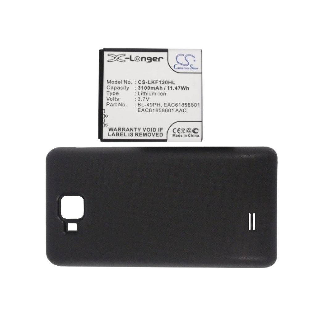 Compatible battery replacement for LG  BL-49PH, EAC61858601 AAC, EAC61858601