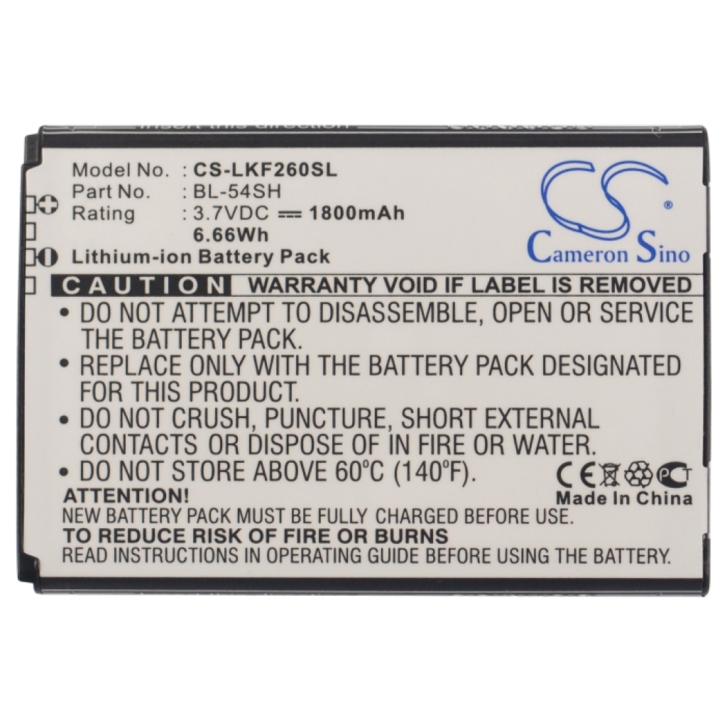 Mobile Phone Battery LG CS-LKF260SL