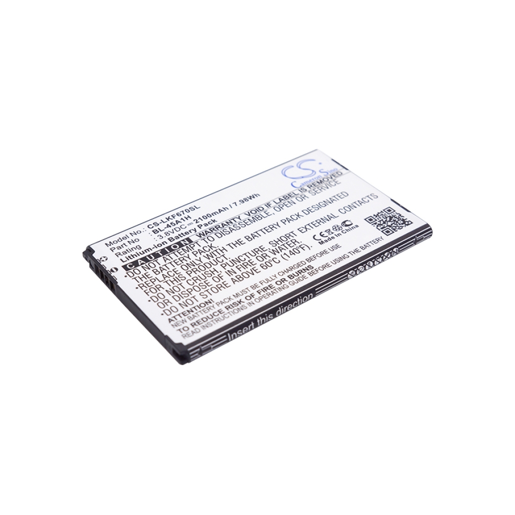 Compatible battery replacement for LG  EAC63158301, BL-45A1H