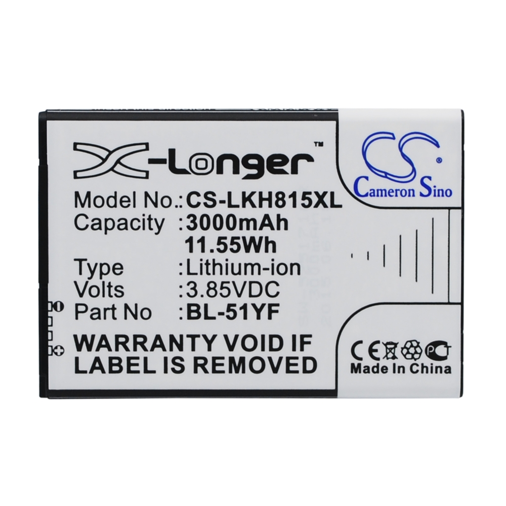 Compatible battery replacement for LG  EAC62858501, BL-51YH, BL-51YF