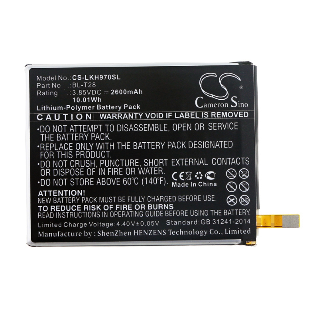 Compatible battery replacement for LG  BL-T28, EAC63361501