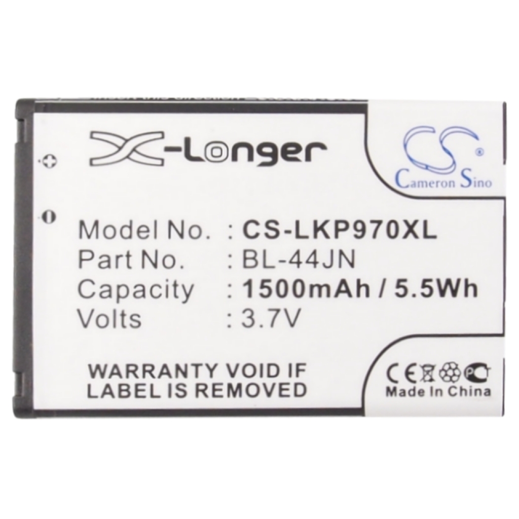 Compatible battery replacement for LG  1ICP5/44/65, EAC61679601, BL-44JN