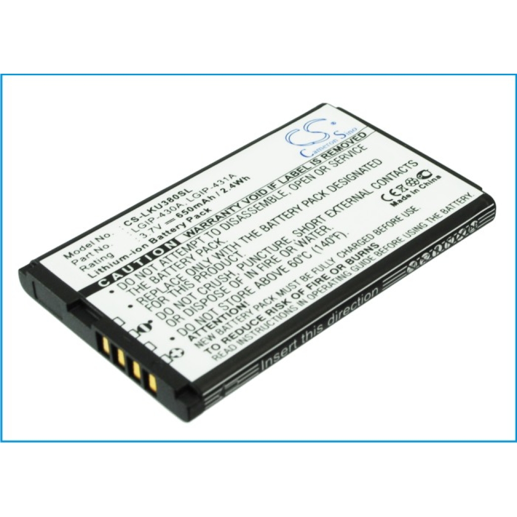 Mobile Phone Battery LG CS-LKU380SL