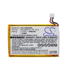 Compatible battery replacement for Logitech 533-000070,L/N: 1212