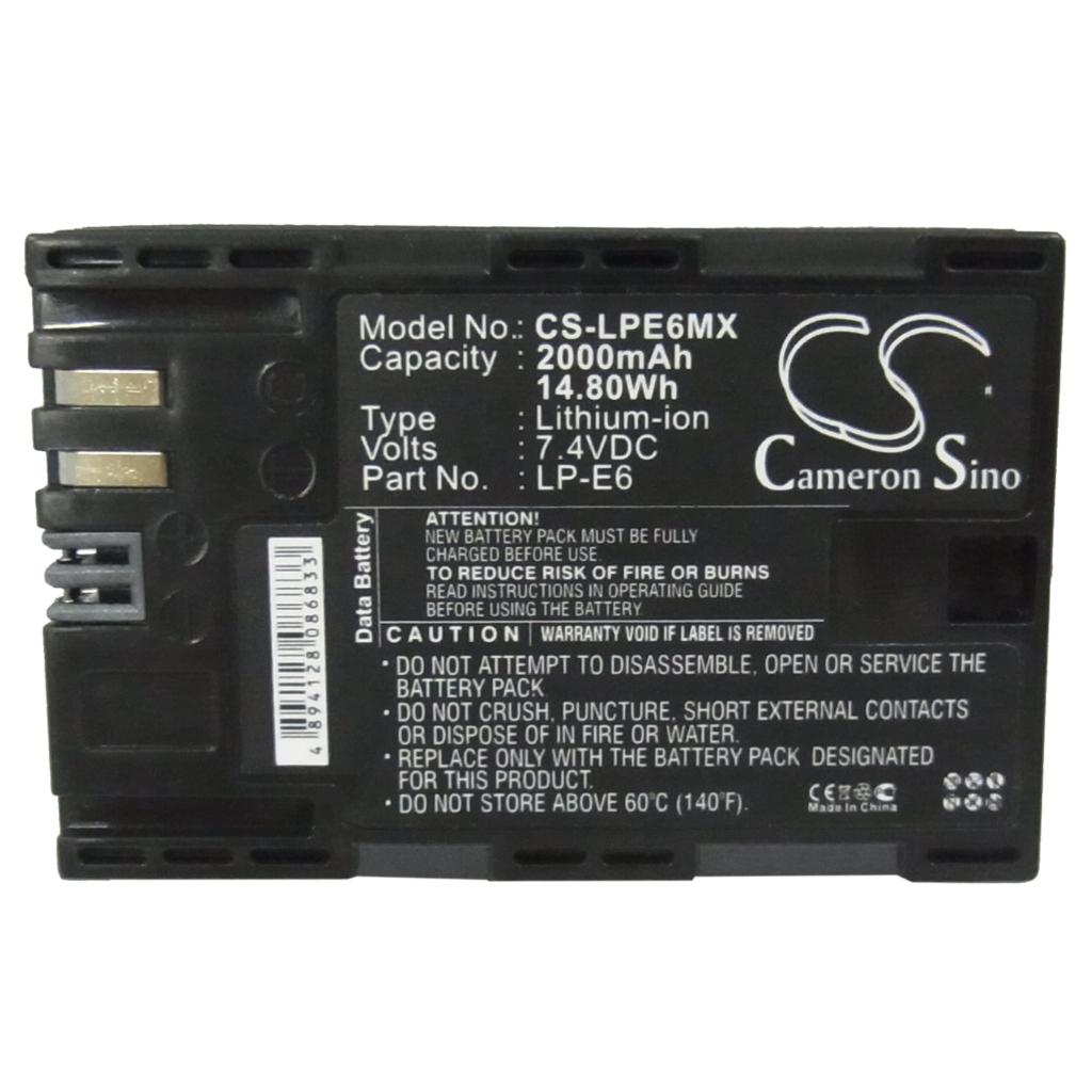 Compatible battery replacement for Canon  LP-E6N, LP-E6