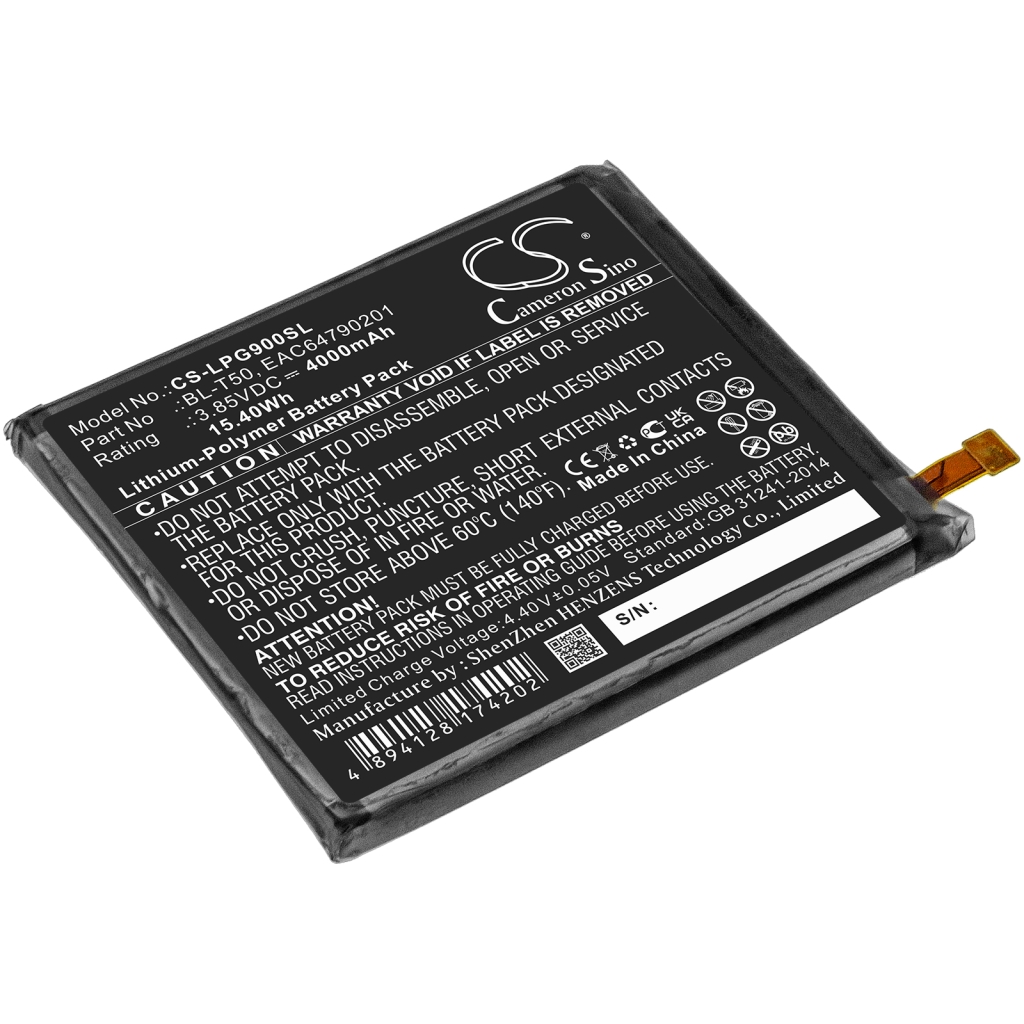 Compatible battery replacement for LG  BL-T50, EAC64790201