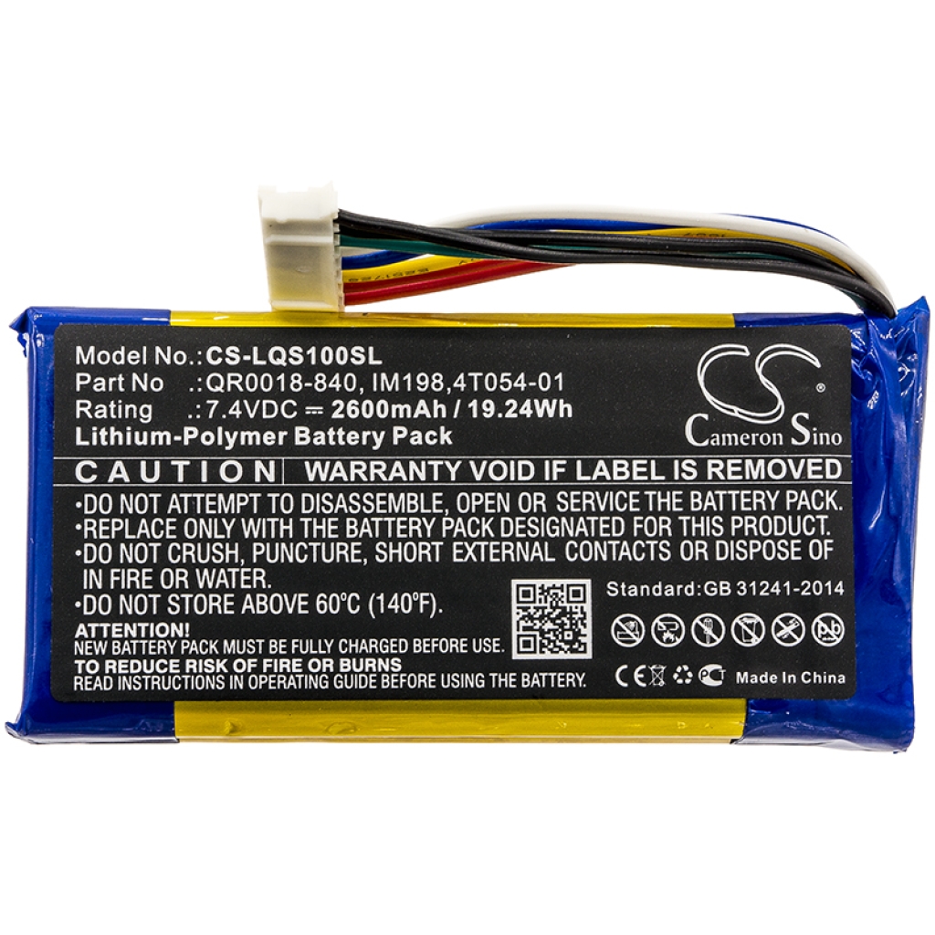 Compatible battery replacement for Qolsys  QR0018-840, IM198, 4T054-01