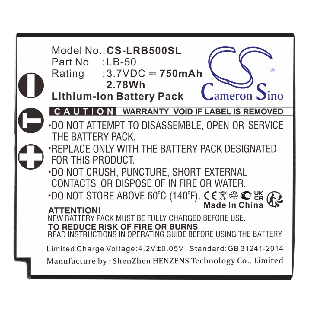 Notebook battery Canon CS-LRB500SL