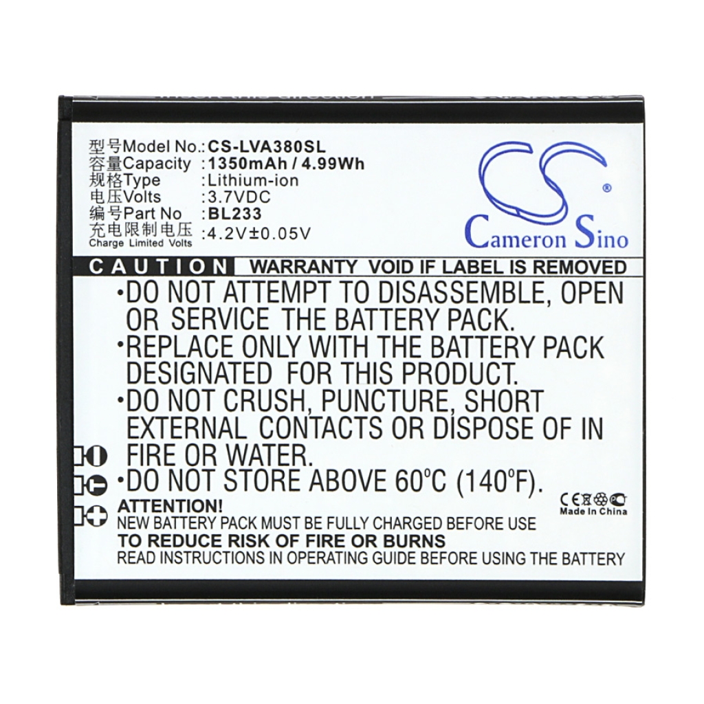 Compatible battery replacement for LENOVO  BL233