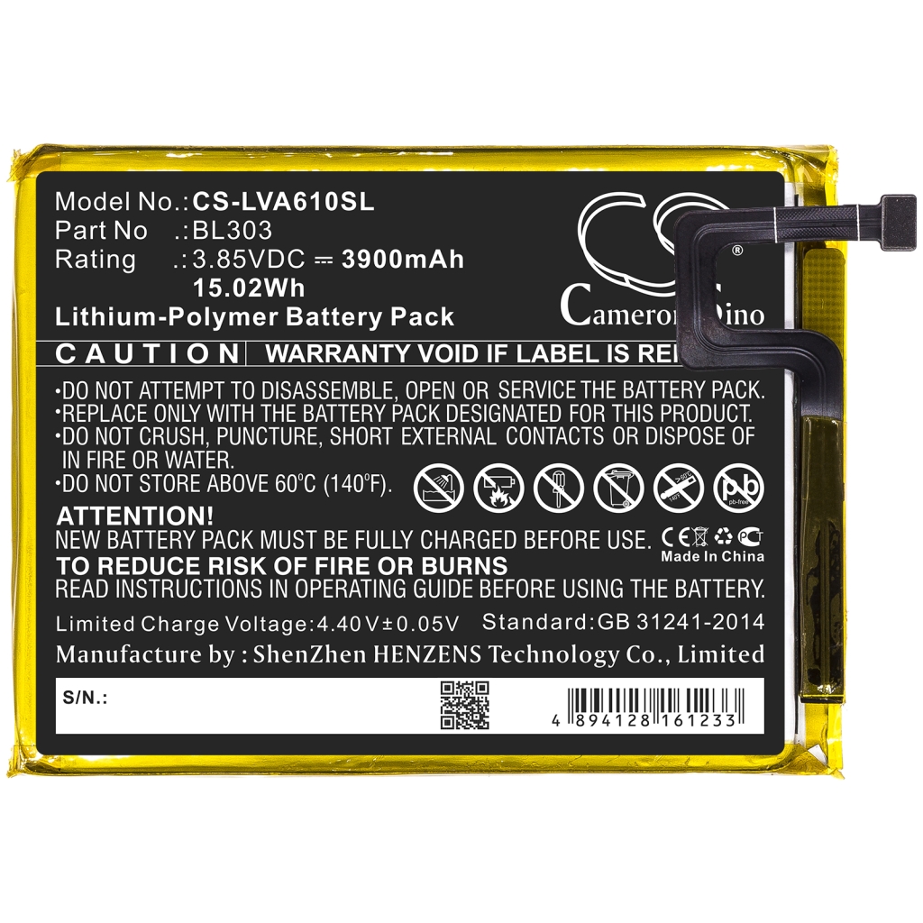 Mobile Phone Battery Lenovo CS-LVA610SL