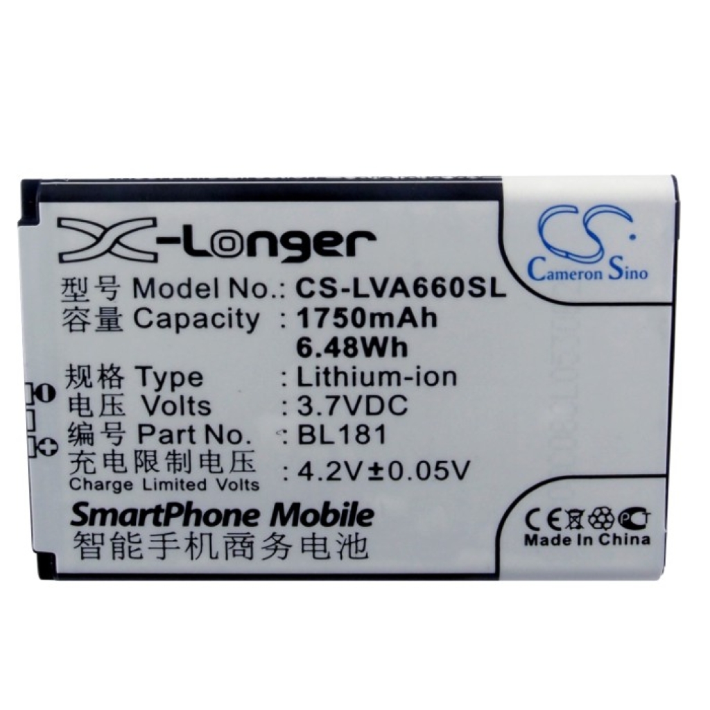 Mobile Phone Battery Lenovo CS-LVA660SL