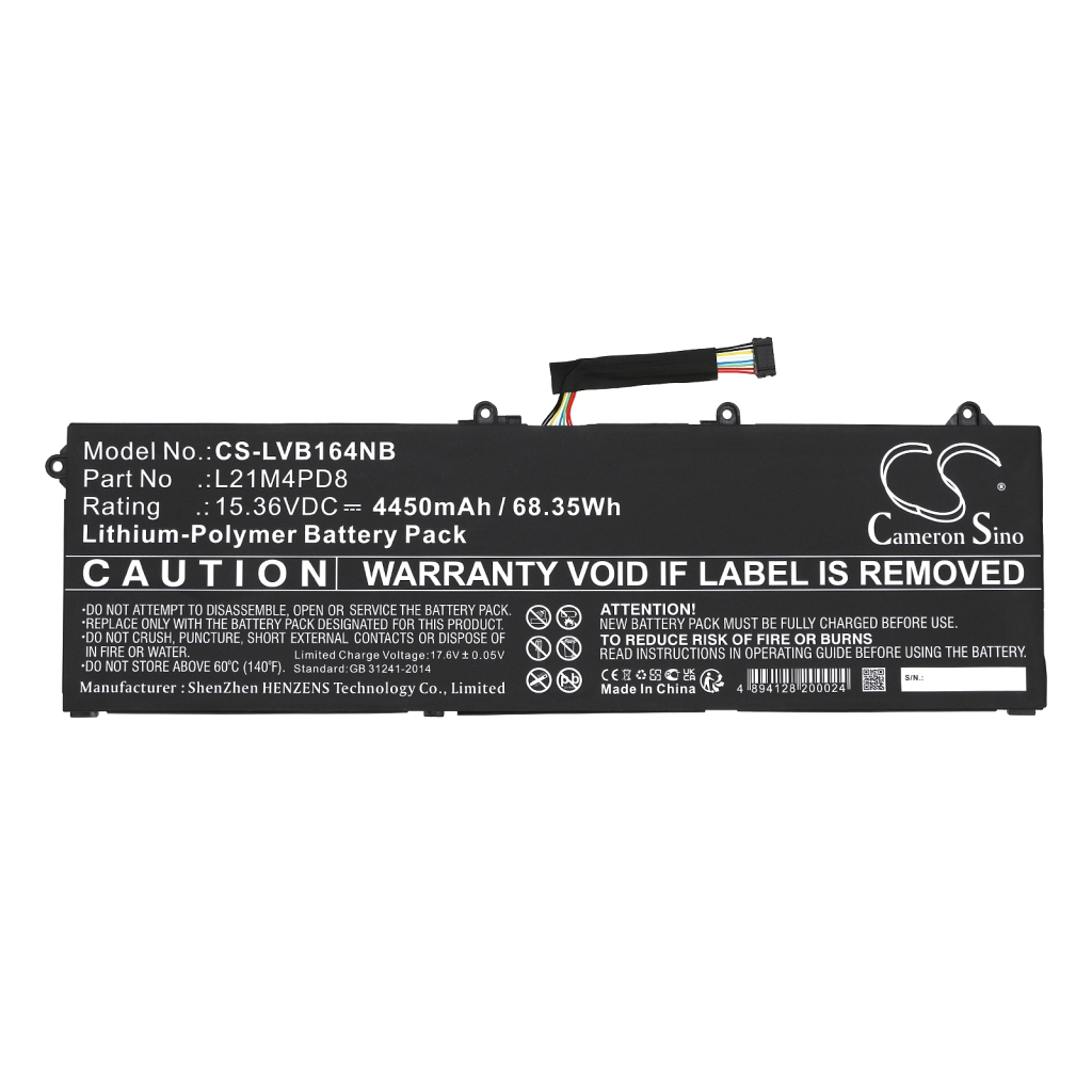 Compatible battery replacement for LENOVO  L21D4PD8, L21C4PD8, SB11F09739, L21M4PD8, L21L4PD8