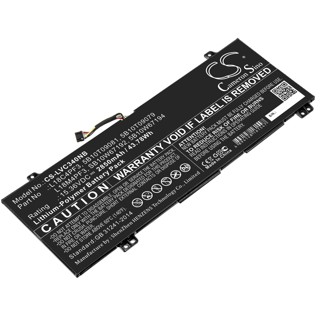 Compatible battery replacement for LENOVO  5B10T09081, L18M4PF3, 5B10T09079, L18C4PF3, SB10W67311...