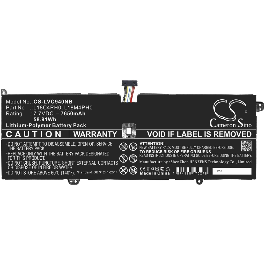 Compatible battery replacement for LENOVO  SB10W67416, 5B10W67180, SB10W67323, 5B10T11686, L18M4PH0...