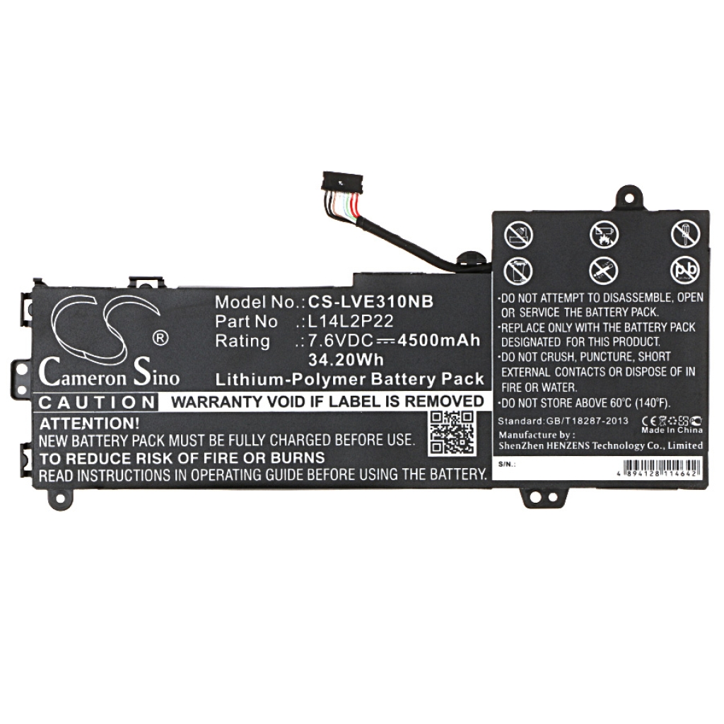 Compatible battery replacement for LENOVO  L14L2P22