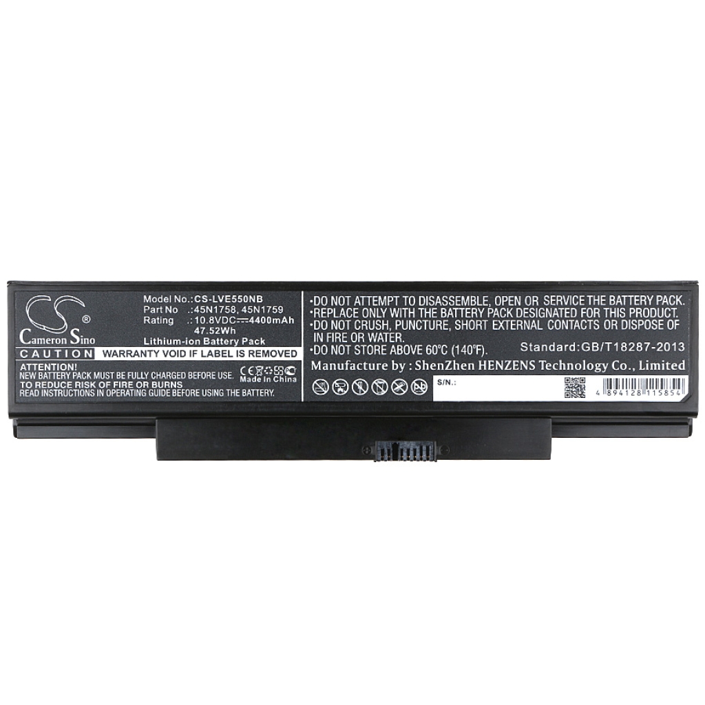 Compatible battery replacement for LENOVO  45N1759, 4X50G53717, 45N1763, 45N1758, 45R6758...