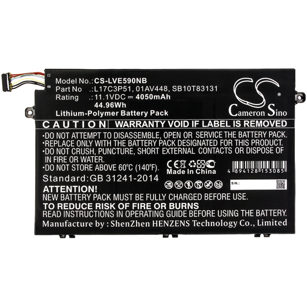 Compatible battery replacement for LENOVO  L17M3P52, 01AV448, SB10K97609, L17M3P51, 01AV446...