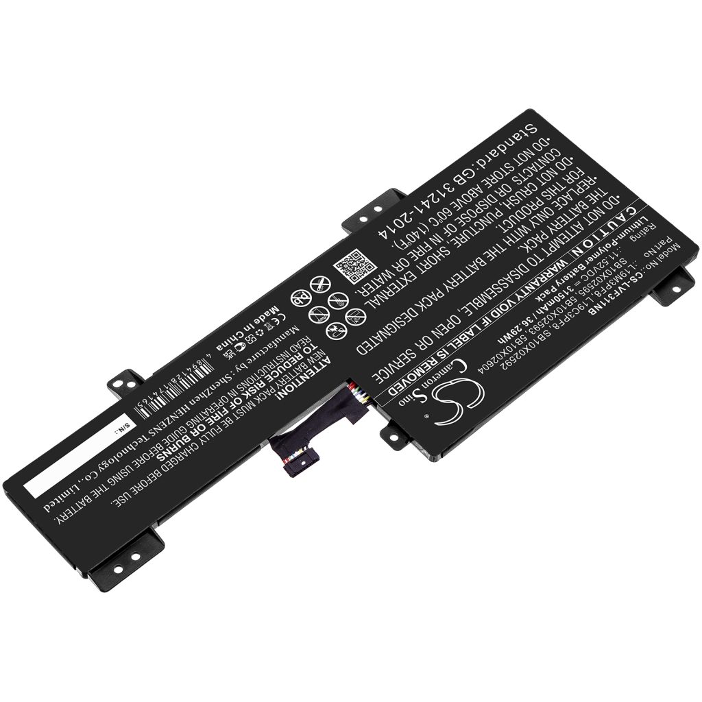 Compatible battery replacement for LENOVO  SB10X02595, 5B10X02593, SB10X02592, L19M3PF8, L19C3PF8...