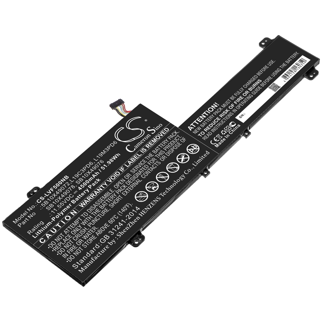 Compatible battery replacement for LENOVO  SB10X49071, L19M3PD6, L19D3PD6, SB10X49078, L19C3PD6...