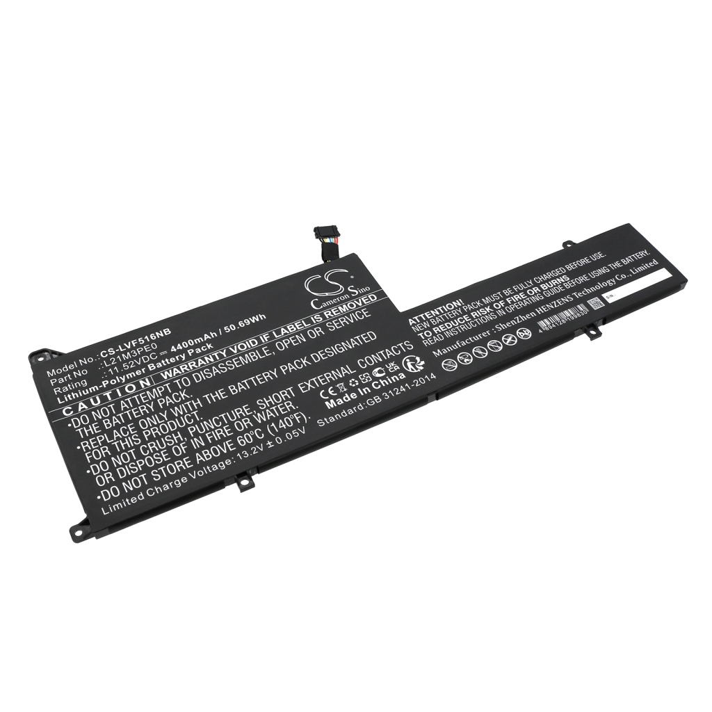 Compatible battery replacement for LENOVO  5B11F38038, L21C3PE0, 5B11F38035, L21B3PE0, L21M3PE0...