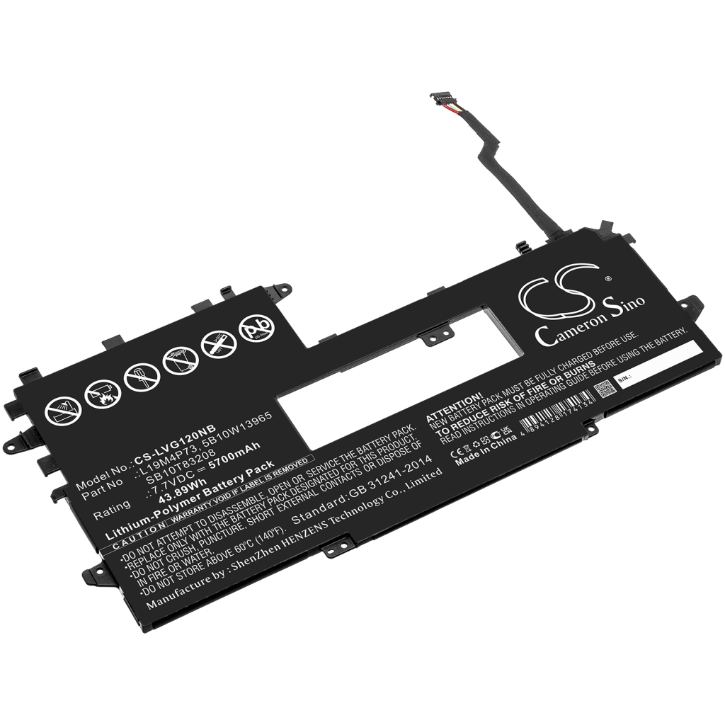 Compatible battery replacement for LENOVO  L19M4P73, 5B10W13965, SB10T83208