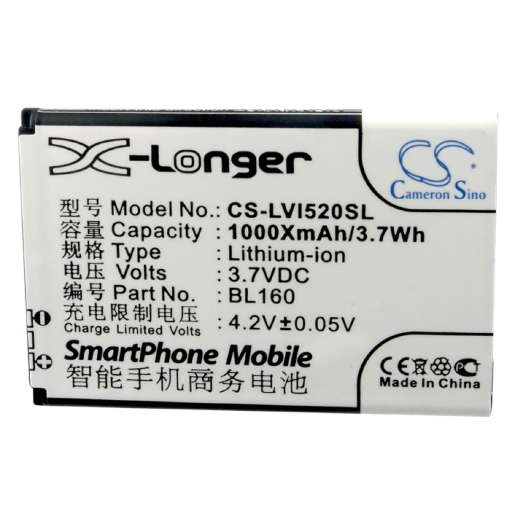 Mobile Phone Battery Lenovo CS-LVI520SL