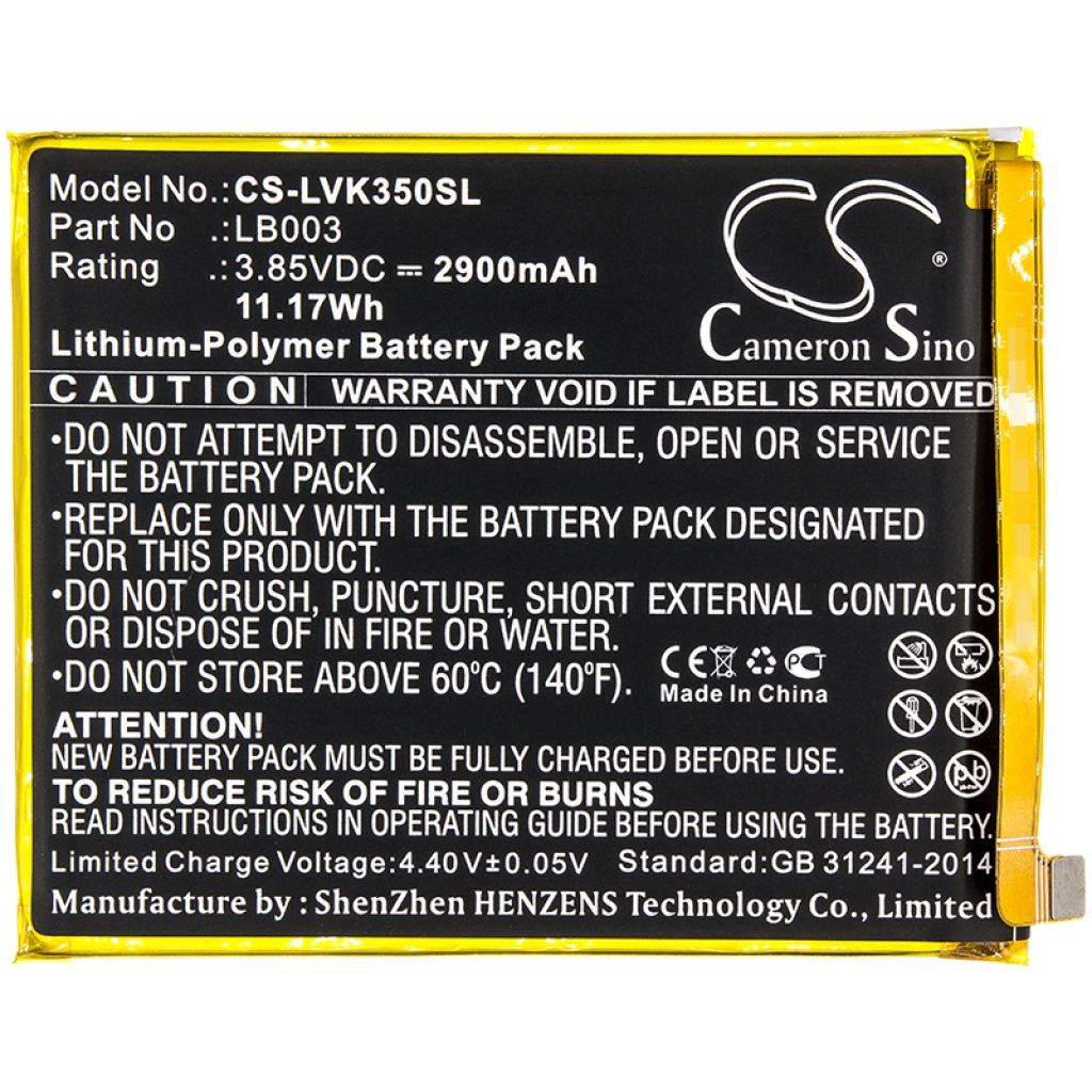 Mobile Phone Battery Lenovo CS-LVK350SL