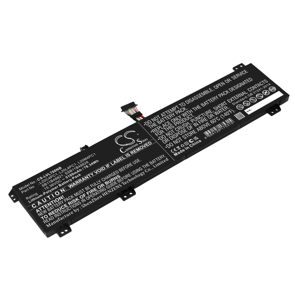 Compatible battery replacement for LENOVO  L20C4PC1, SSB11B48828, SSB11B48821, L20M4PC1, L20L4PC1