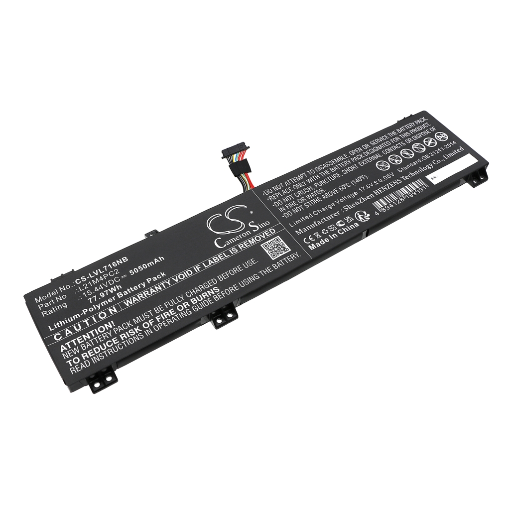 Compatible battery replacement for LENOVO  L21C4PC2, L21M4PC2, L21L4PC2