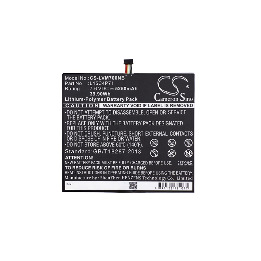 Compatible battery replacement for LENOVO  L15L4P71, L15C4P71