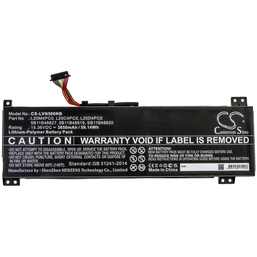 Compatible battery replacement for LENOVO  SB11B48820, 5B11B48819, L20M4PC0, L20D4PC0, L20C4PC0...