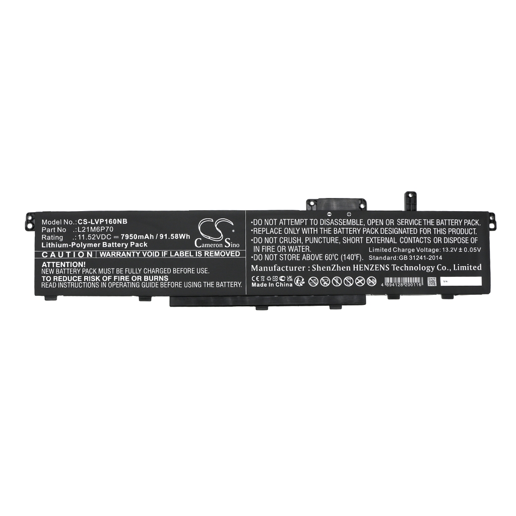 Compatible battery replacement for LENOVO  L21L6P70, L21D6P70, L21C6P70, SB10W51994, 5B10W51893...