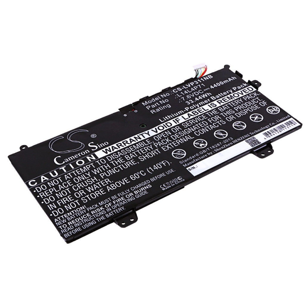 Compatible battery replacement for LENOVO  5B10K10166, 5B10G75096, 5B10G52141, L14M4P71, 2ICP4/50/101-2...