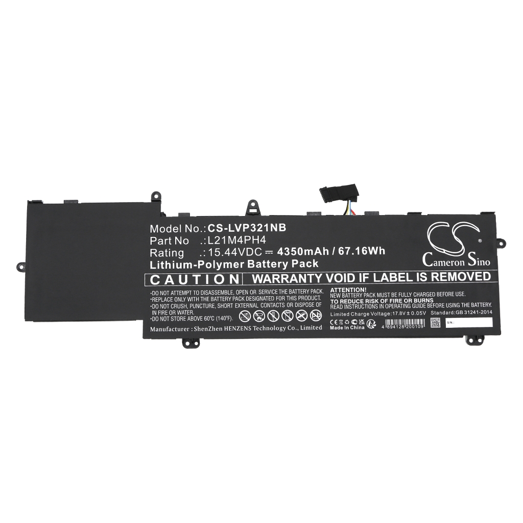 Compatible battery replacement for LENOVO  L21C4PH4, 5B11H10608, L21M4PH4, L21L4PH4, L21D4PH4